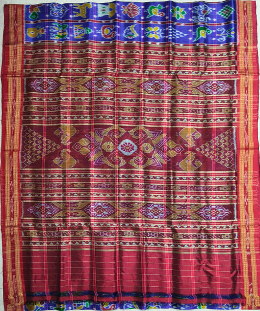 Buy Odisha handloom nuapatna pure mulberry silk bandha nabakothi saree for women