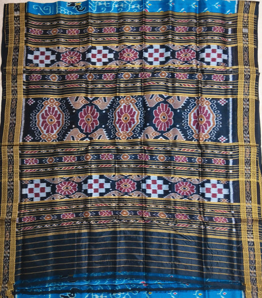 Odisha Handloom Modern design new bandha ikat Sambalpuri Pata Silk Saree