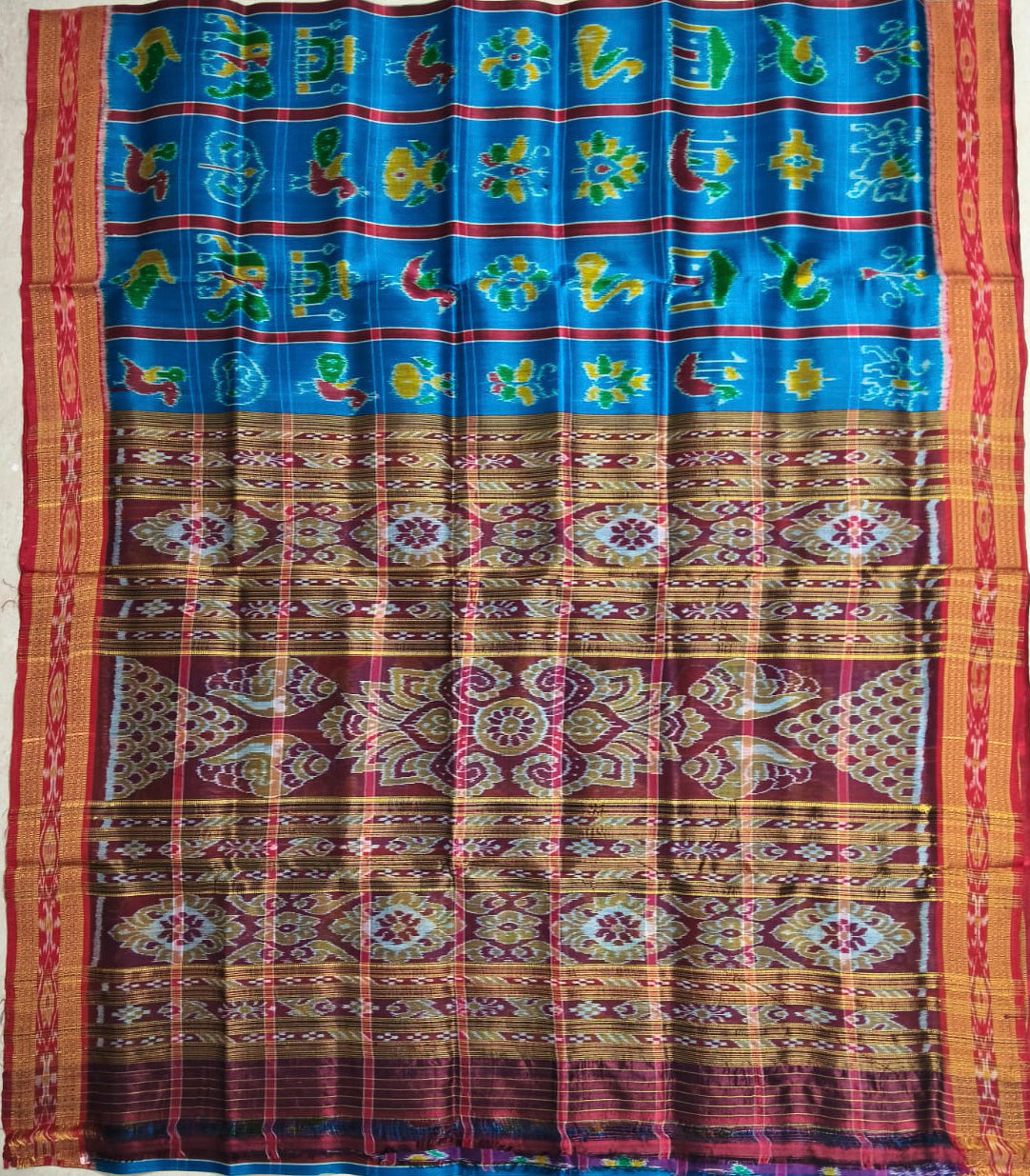 Odisha nuapatna handloom ikat silk nabakothi khandua silk saree
