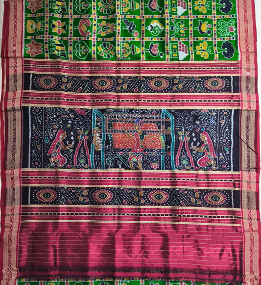 Buy Odisha handloom pure Khandua Nabakothi silk saree for women from Nuapatna weavers