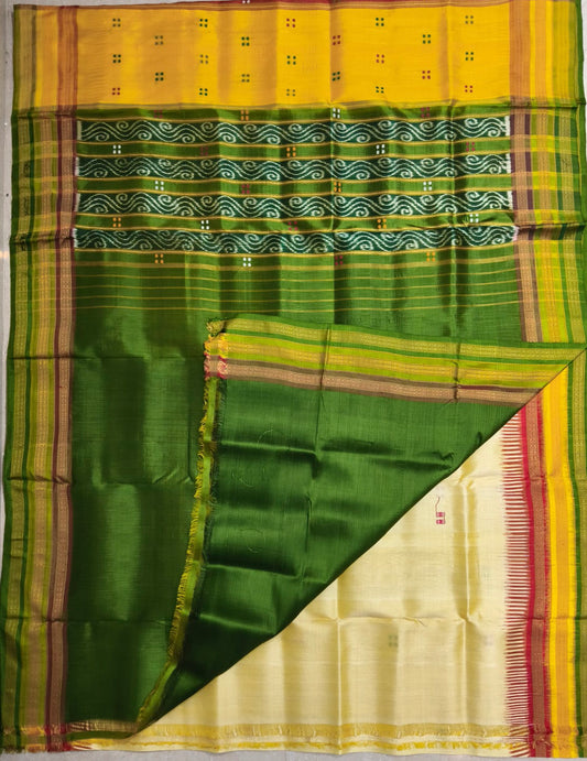 Odisha Handloom Ikat Silk Khandua kathifera new Motif traditional nuapatna saree