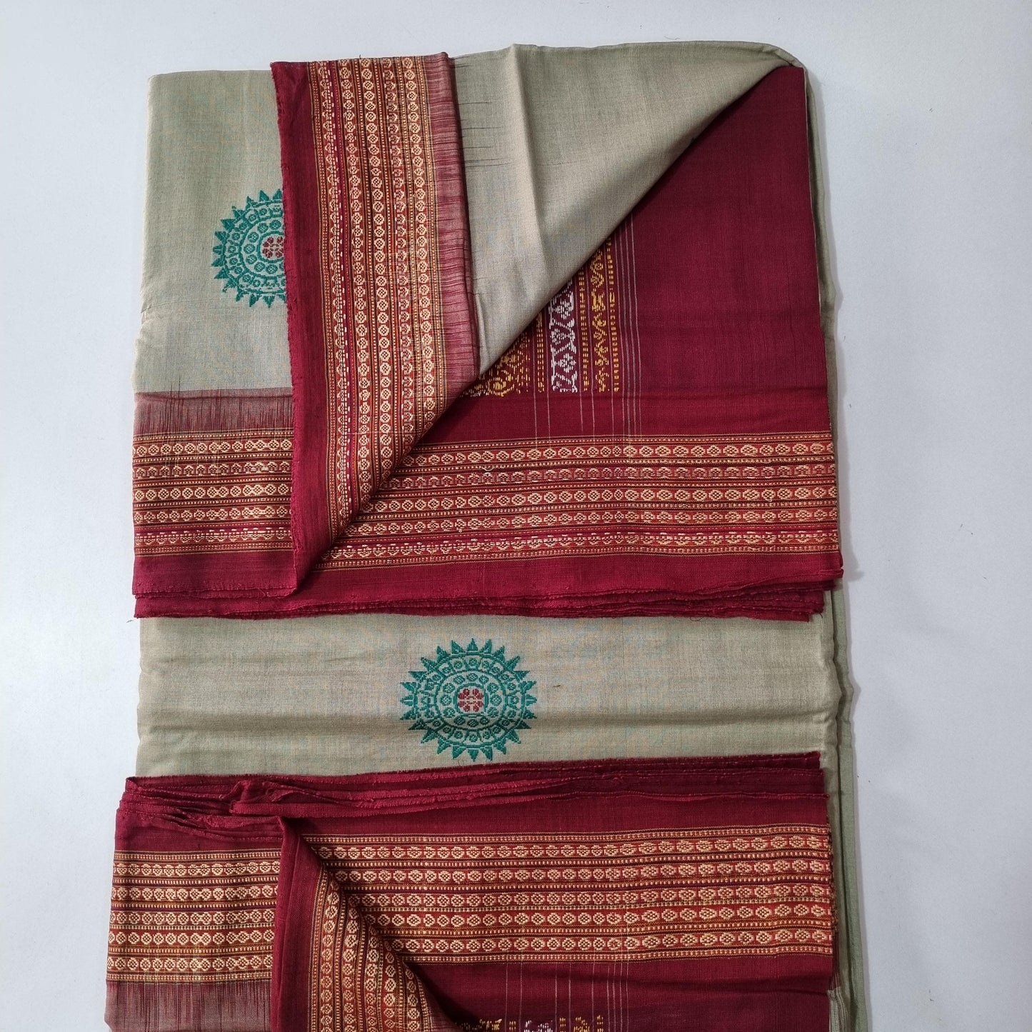 Odisha handloom bomkai cotton saree with best thread for Gift Mother