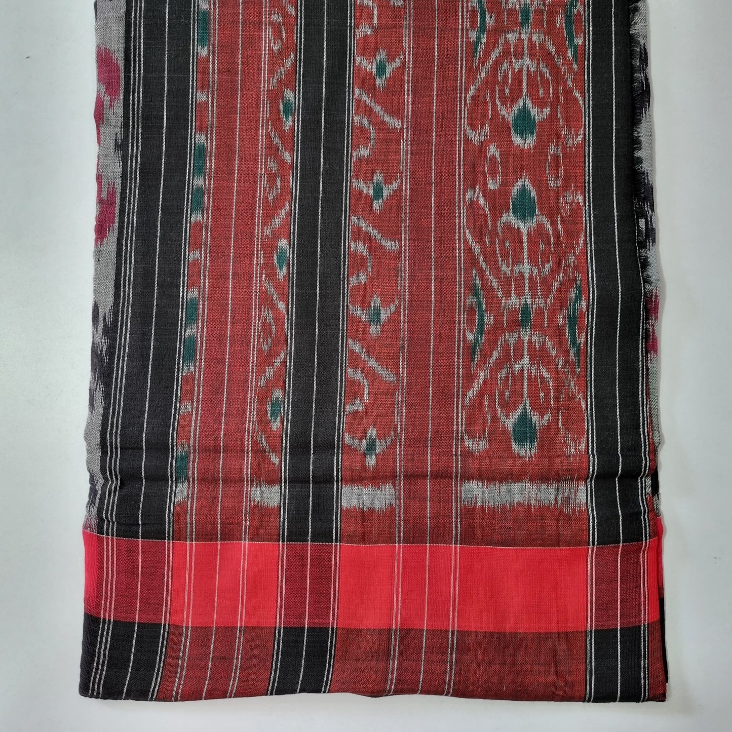 Odisha Nuapatna Handloom Big Fhula Tara bali design Cotton bandha Saree