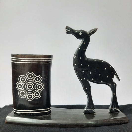 Odisha Handicraft Deer Pen Stand Made with Horn