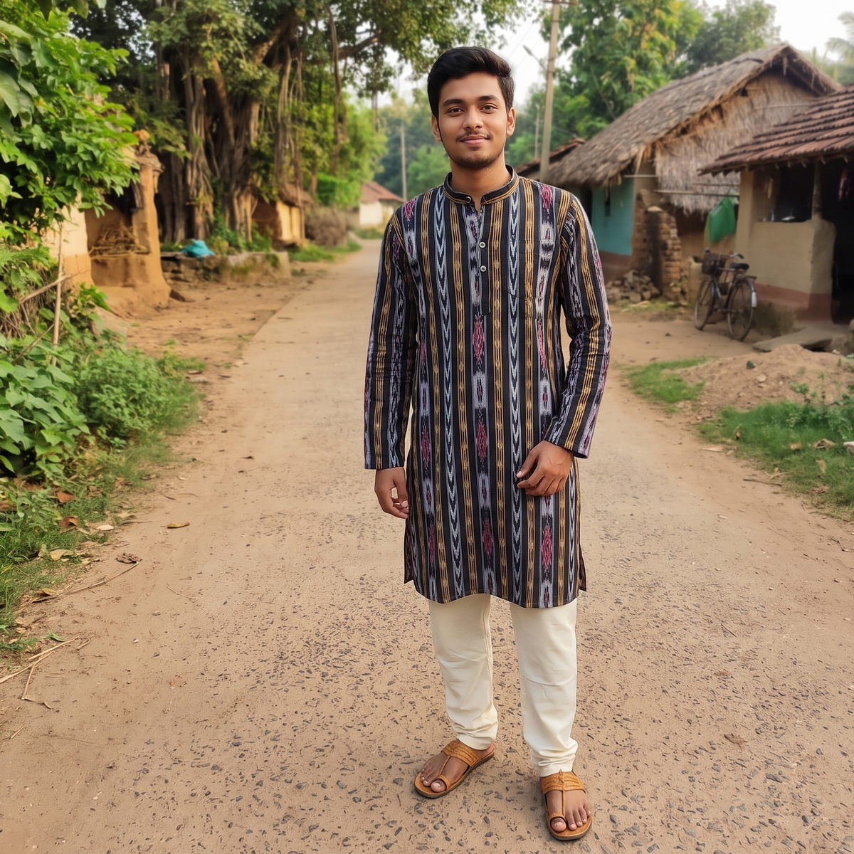 Buy Odisha men's kurta online with a handloom collection of cotton designs at affordable cost