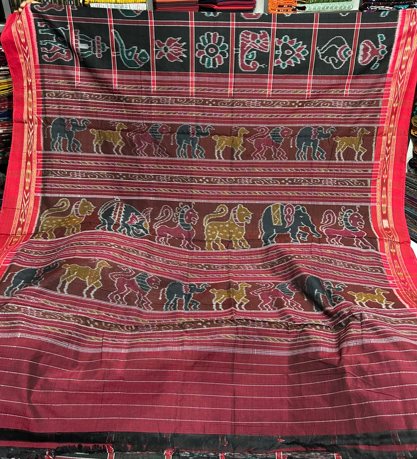 Odisha Handloom New Maniabandha Casual Cotton bandha Saree | Nabakothi